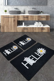 Mijölnir Juego de alfombrillas de baño Hola Gato Djt Multicolor